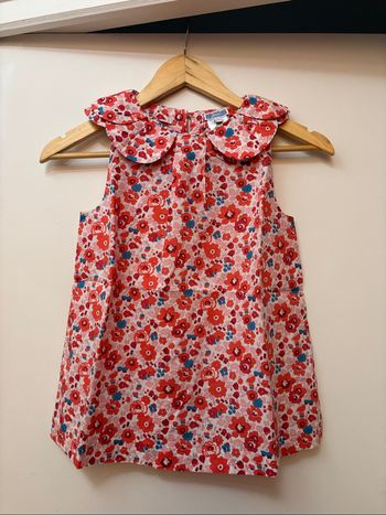 Blouse en Liberty Betsy Cerise Jacadi 12 ans