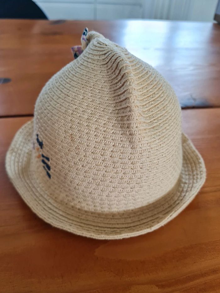 Chapeau de Paille bébé fille T1 40cm - photo numéro 2
