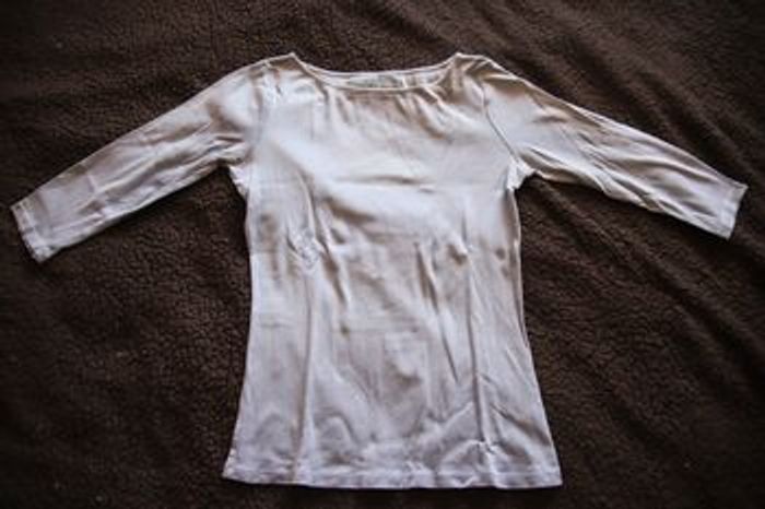 T-shirt manche 3/4 bleu pâle Basic ZARA