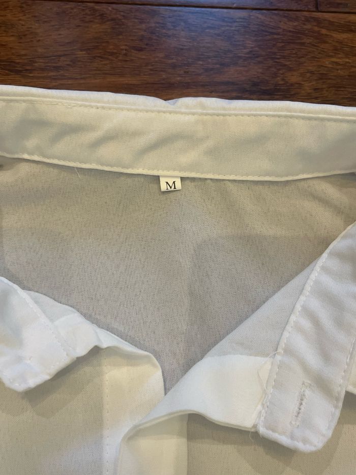 Chemise manches courtes blanche basique homme taille M - photo numéro 3