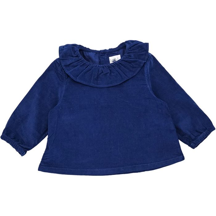 Blouse à manches longues 12 mois en velours Petit Bateau
