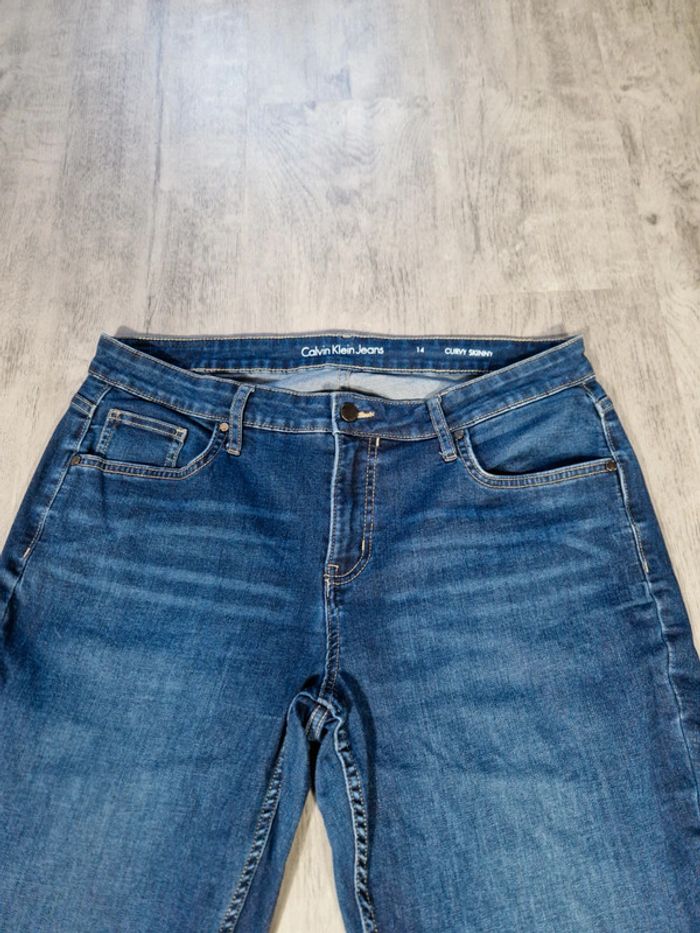 Jean's Calvin Klein Curvy Skinny Bleu Taille XL Femme - photo numéro 2