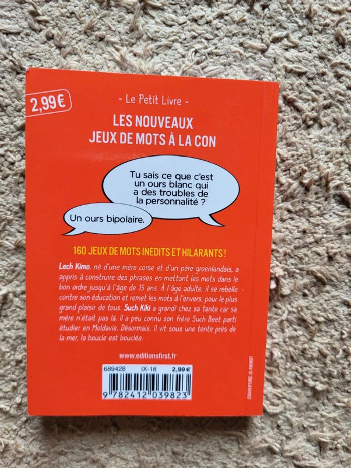 Lot de 2 petits livres d'humour : Jeux de mots à la con de Lech Kimo - photo numéro 5