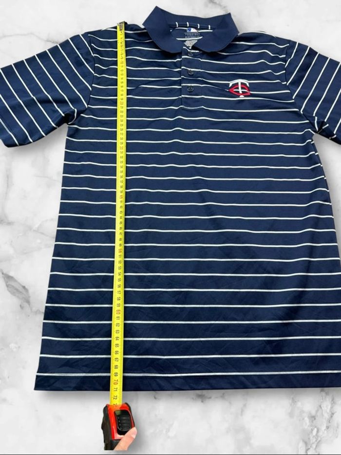 Polo MLB Minnesota Twins rayé bleu marine – Taille M - photo numéro 5