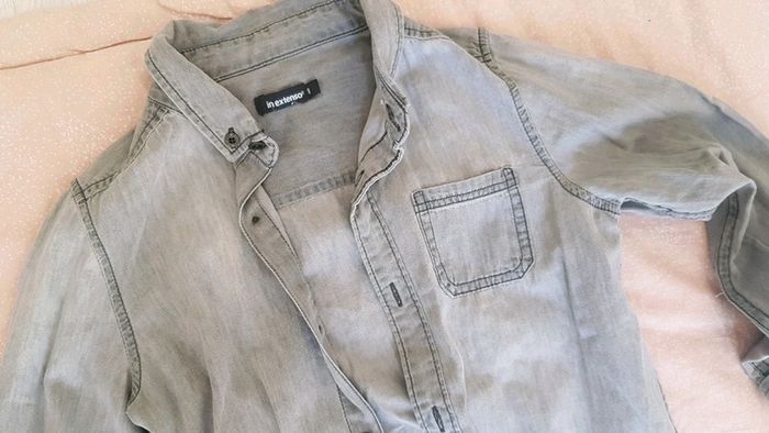 Superbe chemise grise in extenso garcon 8ans neuve - photo numéro 2