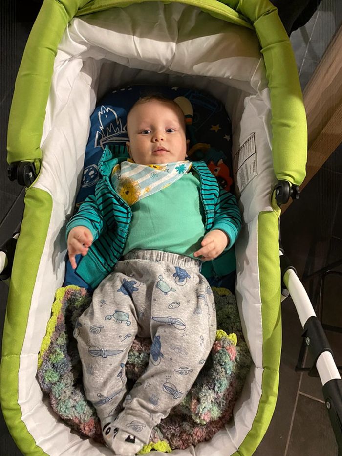 Ensemble 3 pièces unisexe : body, pantalon et veste à capuche, 6 mois - photo numéro 3