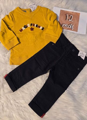 (Neufs non portés) 🏷🥰😍 teeshirt ml et jeans 12mois Garçon 😍🥰💙