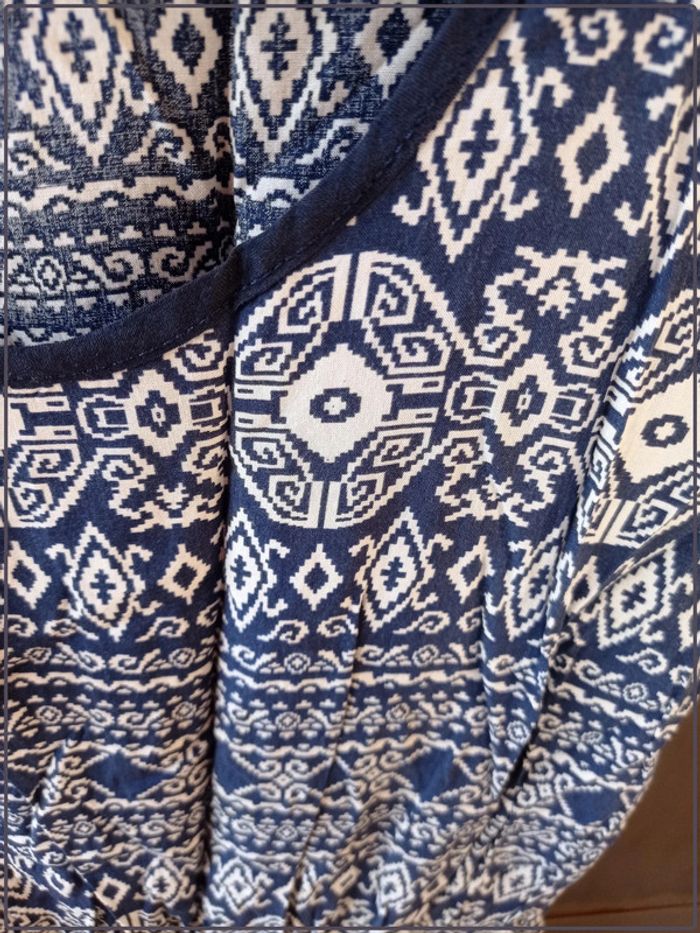 Robe bleue de la marque Finery motifs ethniques très bon état taille S/M - photo numéro 3