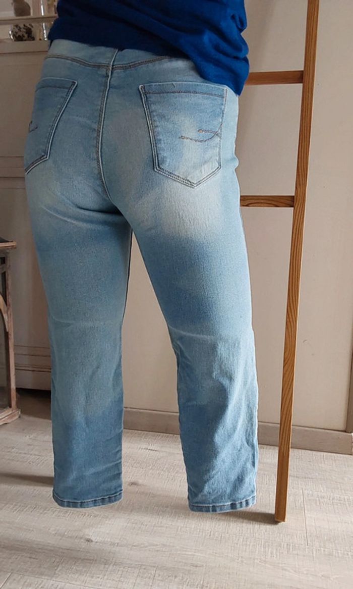 Jean moderne boyfriend bleu clair T 38 - photo numéro 7
