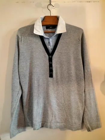 Pull avec empiècement chemise