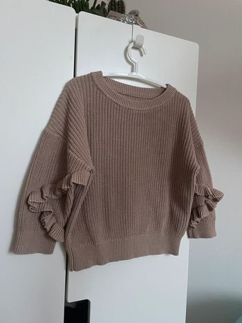 Pull maille beige 12 18 mois détail volant