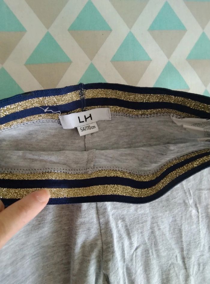 Leggings gris ceinture doré La halle - photo numéro 4