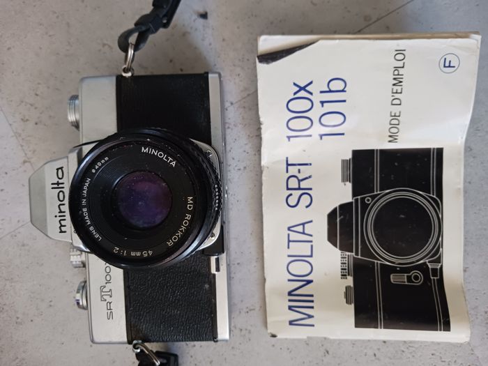 appareil photo Minolta SR-T 100 x avec objectif 45 mm