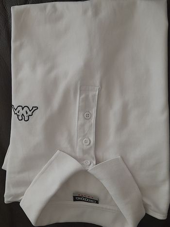 Polo Kappa blanc coupe large