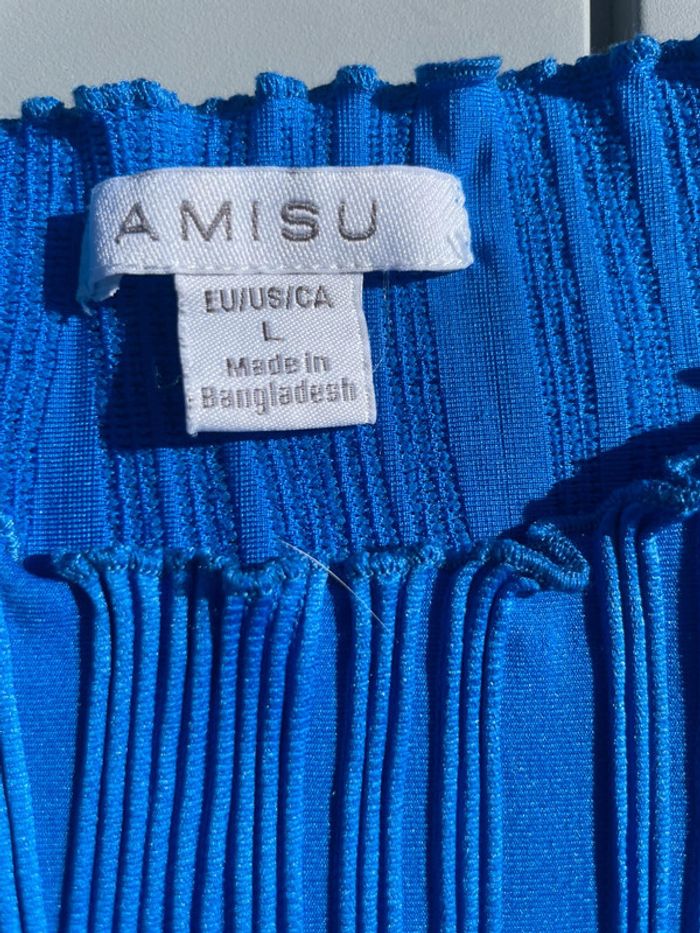 Tee-shirt bleu Amisu - photo numéro 2