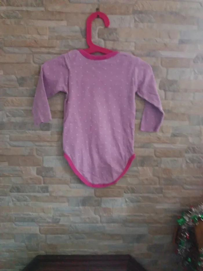 Body parme fuchsia Mot d'enfants 18M - photo numéro 2