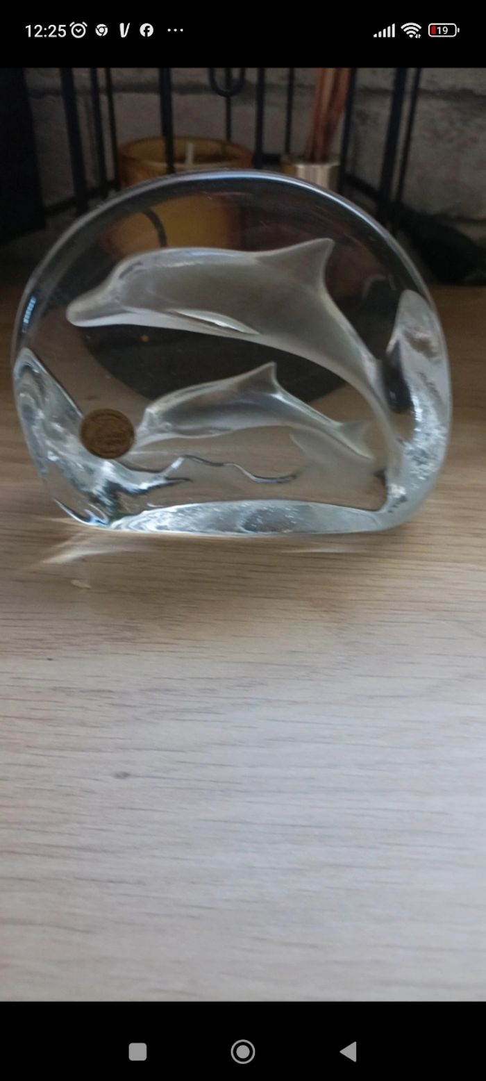 Sujet dauphin en cristal d'Arques 11 sur 9 cm - photo numéro 2