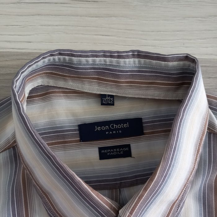 Chemise rayée homme à manches courtes Jean Chatel taille 42 - photo numéro 2