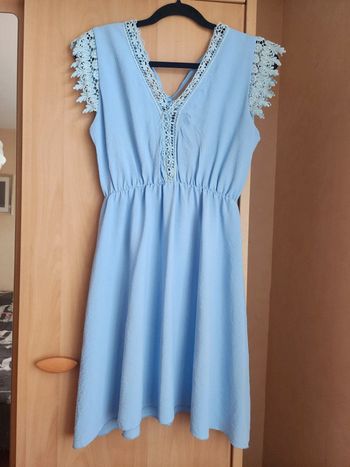 Robe bleu ciel dos nu T.38/M