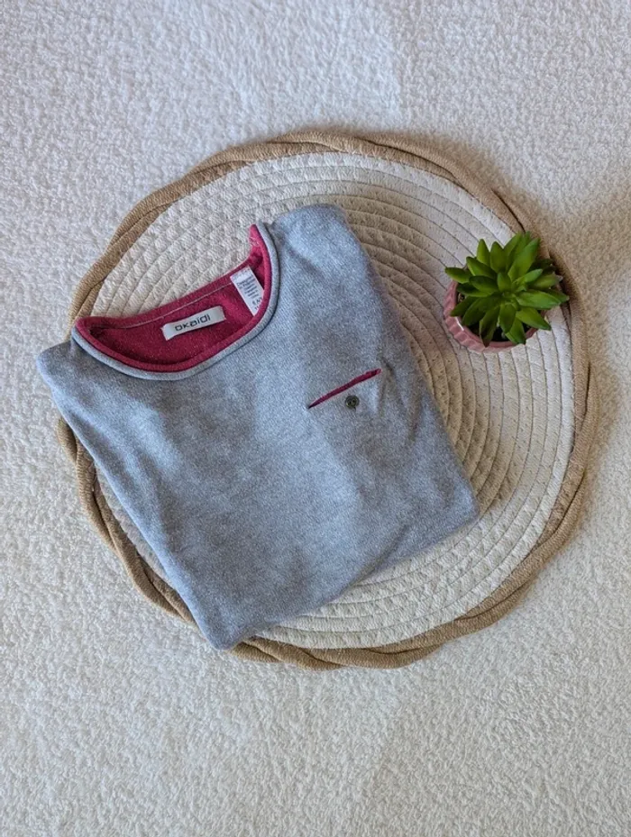 🩶 Pull fin manches longues Okaïdi - 6 ans