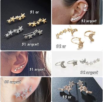 Ear cuff boucles d’oreilles manchette prix d’une référence de boucle au choix