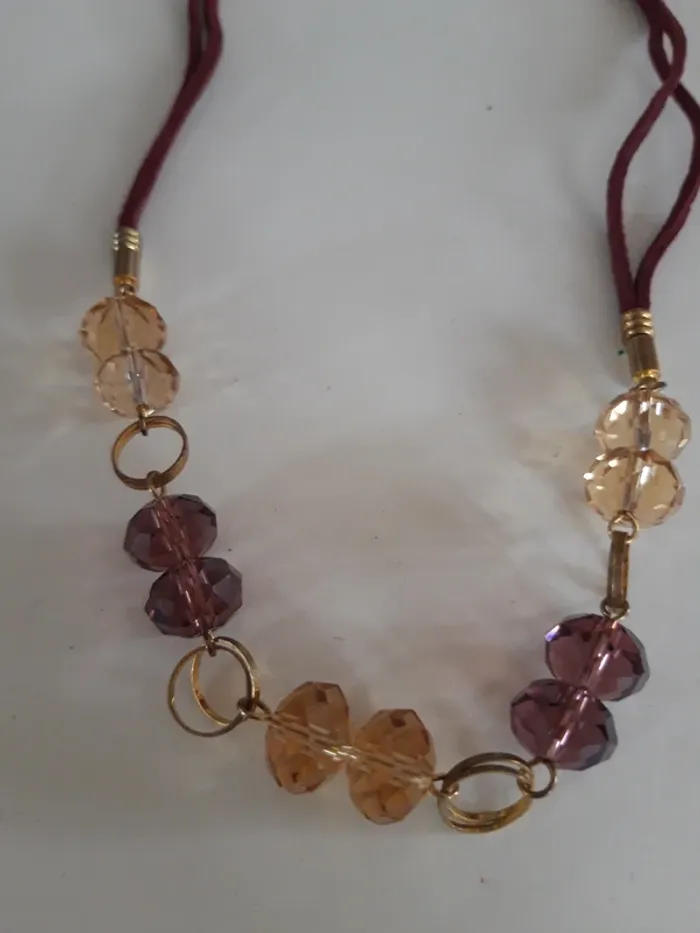 Collier fantaisie ambré - photo numéro 3