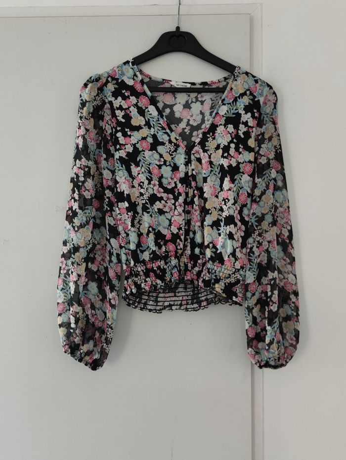 Blouse Cache Cache fleurie chic – Taille S - photo numéro 4