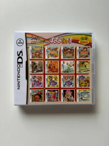 Cartouche de Jeu Mario 486 en 1 - Compatible Nintendo DS/3DS/2DS - Noir