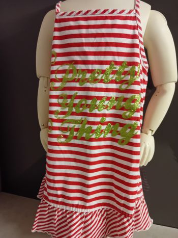 Robe blanche et rouge Funky Diva 2/3 ans