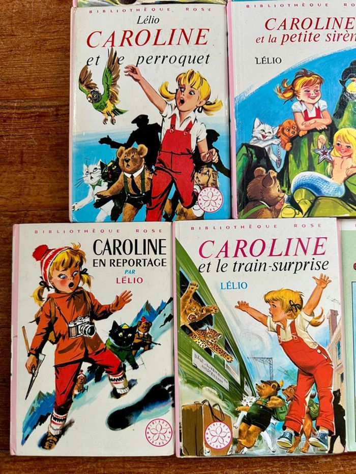 Lot de 7 livres albums La Bibliothèque Rose Caroline anciens Lélio Pierre Probst - photo numéro 2