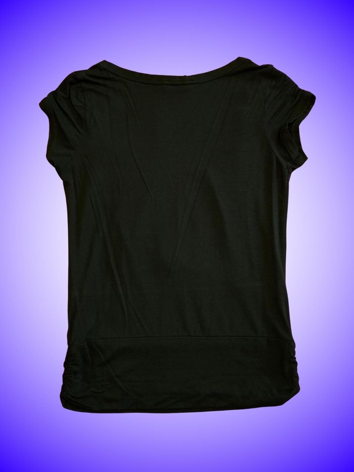 Top Cache-cœur 2-en-1 Jennyfer – Effet Double V-Neck – Noir & Blanc – Taille 40 L – Très Bon État - photo numéro 2