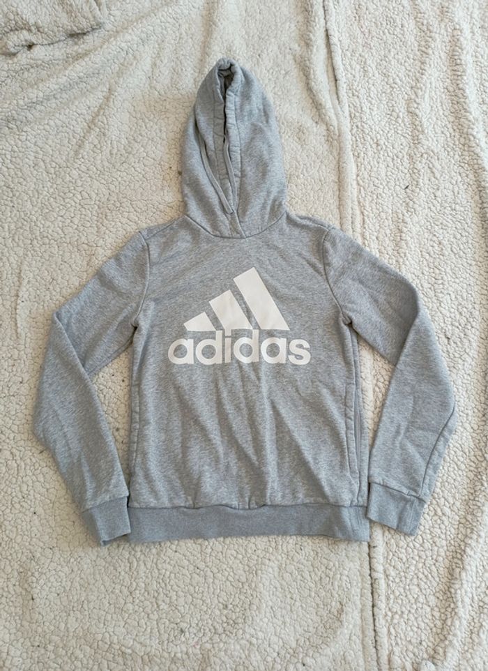 NEUF Sweat capuche gris Adidas – T. XS