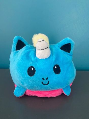 Chat licorne réversible (Poulpe/pieuvre réversible) rose et bleu