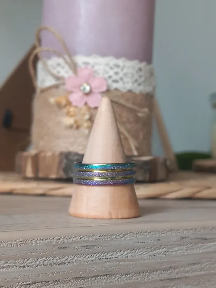 Bague en acier inoxydable taille 19 (60) - photo numéro 2