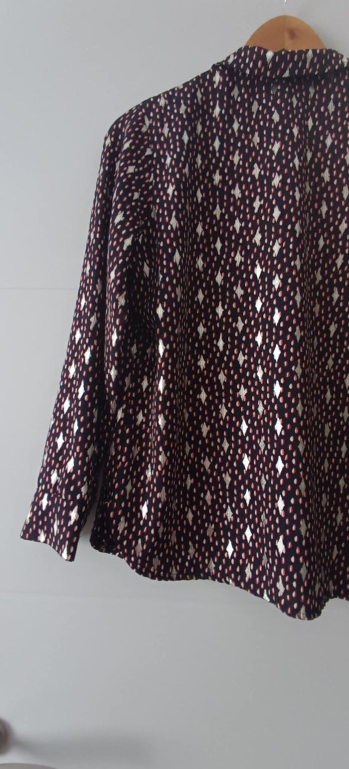 Chemise Blouse imprimée à boutons "manches longues "Charming Girl" Taille 1 (36) - photo numéro 5