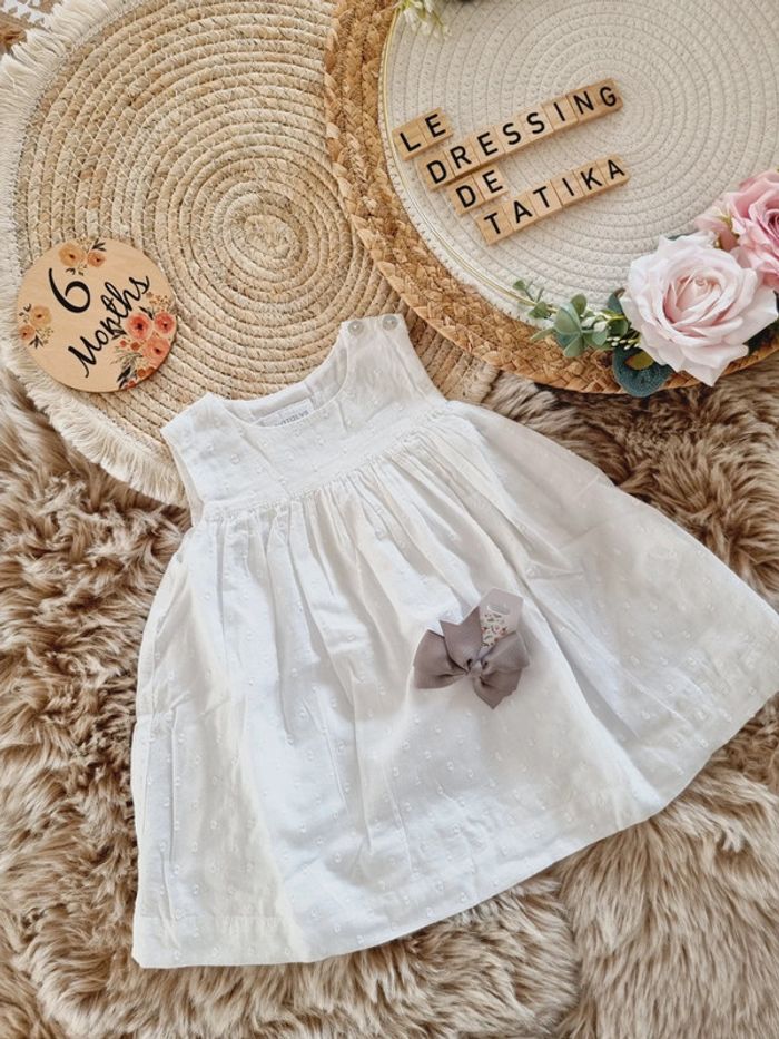 Robe blanche Natalys 6mois