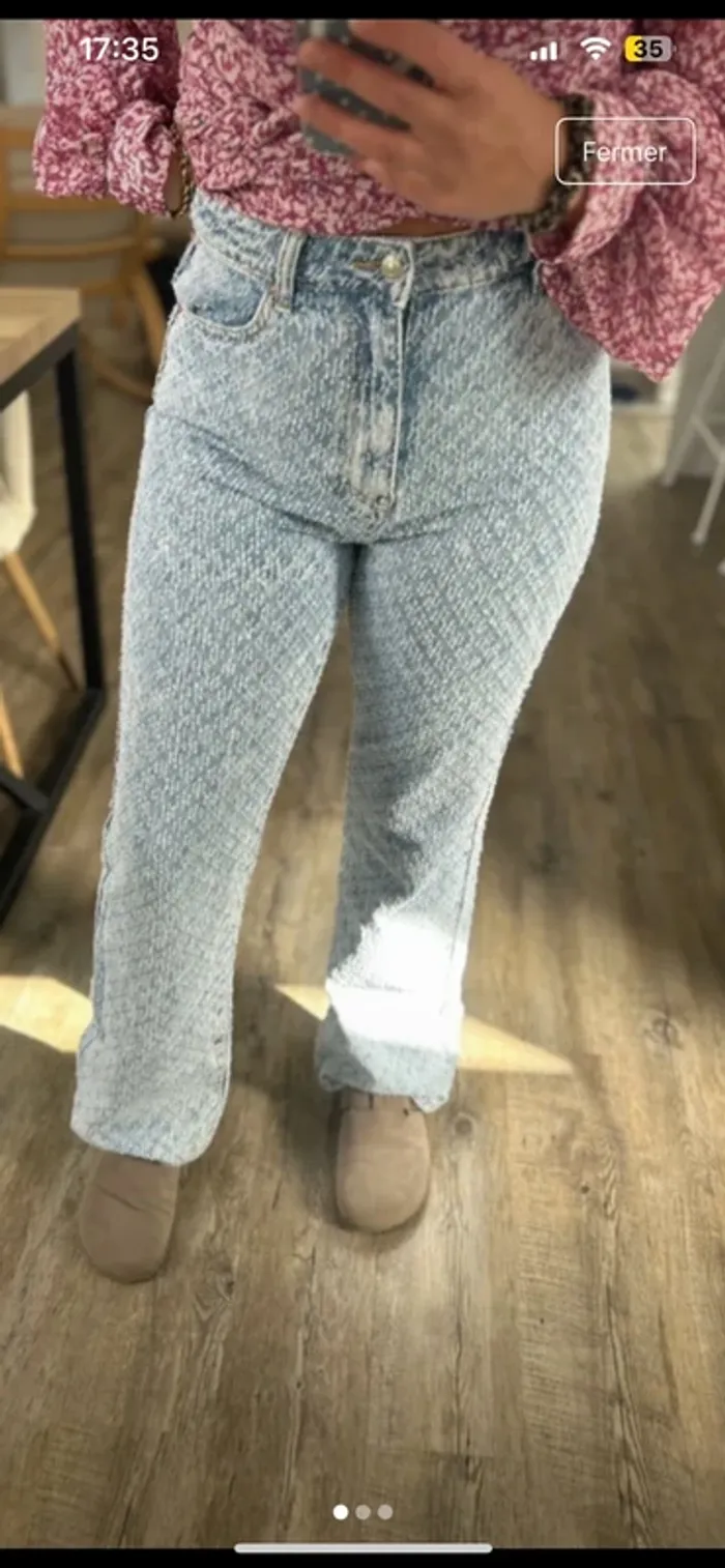 Jean à motifs bleu clair easy Clothes neuf - photo numéro 4