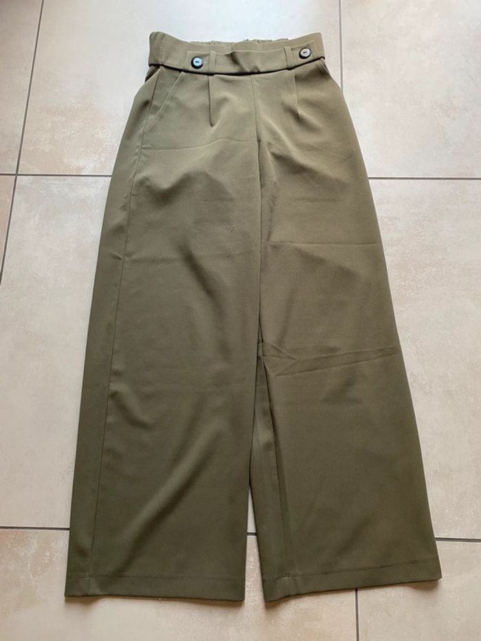 Pantalon jambes larges kaki S 36