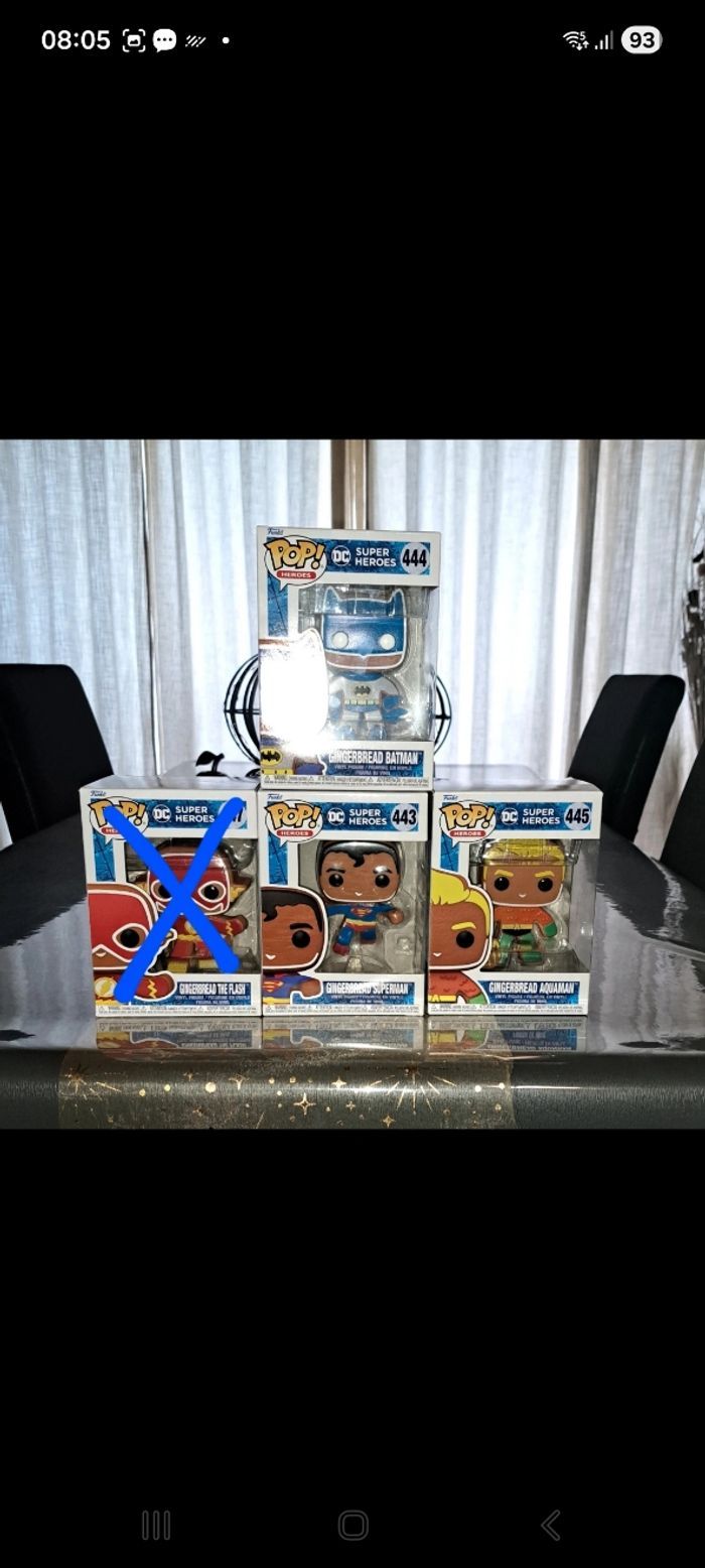 Lot de Pop Dc super heroes numéro 443, 444 et 445