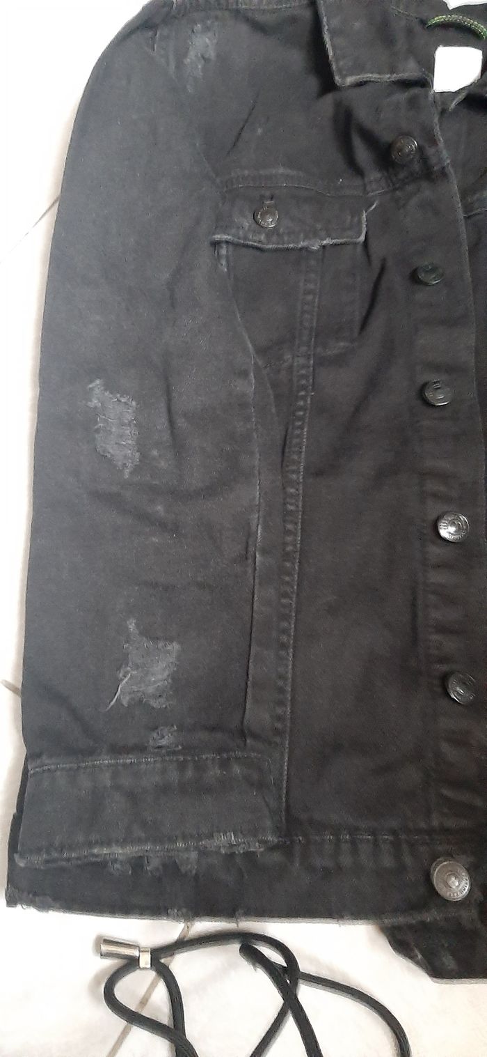 Blouson noir jean - photo numéro 2