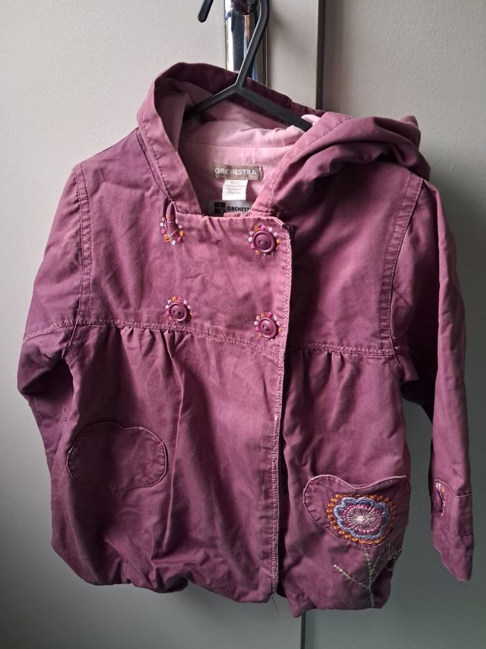 Manteau mi-saison avec capuche fille 18 mois 81 cm Orchestra - photo numéro 2
