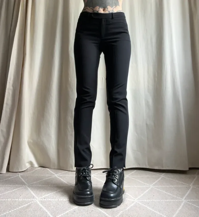 Pantalon droit costume Emo Corporate Goth Officecore - Taille S - photo numéro 3