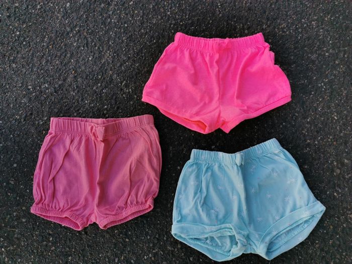 Lot 3 shorts fille TEX 12 mois