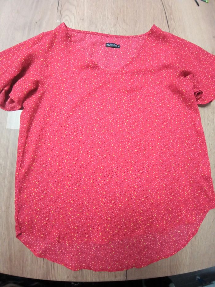 Blouse fluide manches courtes in extenso taille 42