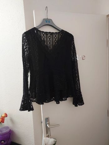Blouse ML effet dentelle femme L
