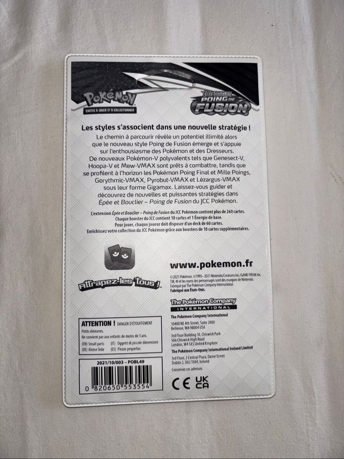 Booster Pokémon Sous Blister Poing De Fusion Mew Avec Opercule EB8 2021 SCELLÉ - photo numéro 2