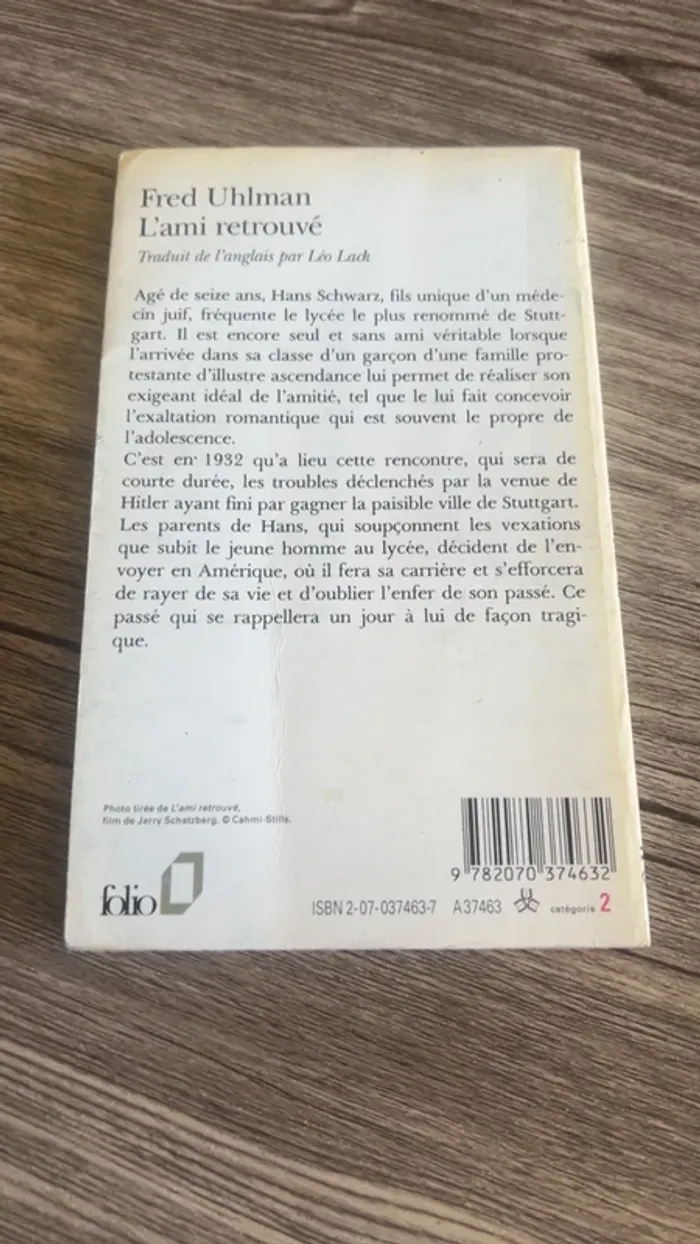 Livre Fred Uhlman - L’ami retrouvé - photo numéro 2