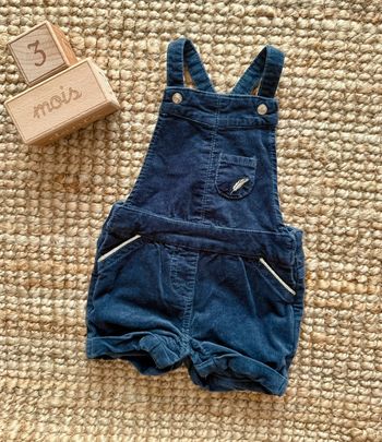 Combi short velours côtelé TAO 3mois / 60cm