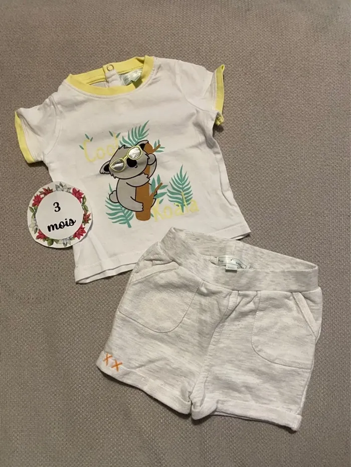 Ensemble d’été mes petits cailloux 3 mois