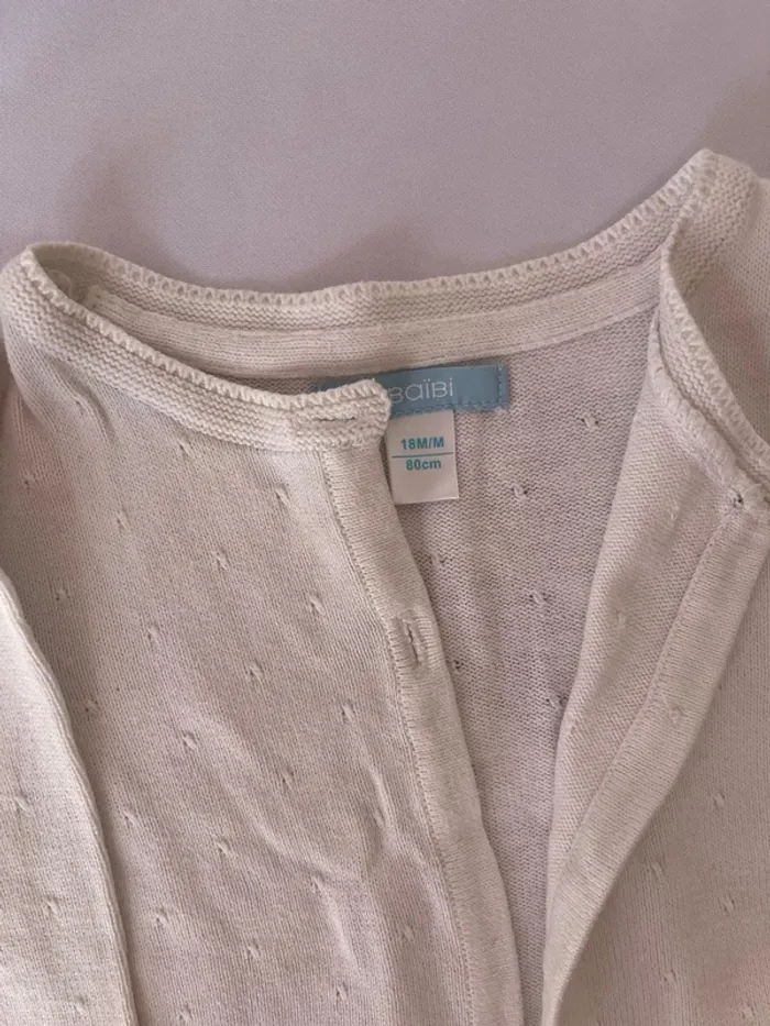 Lot de 2 gilets bébé fille – Obaïbi – Taille 18 mois / 80 cm - photo numéro 6